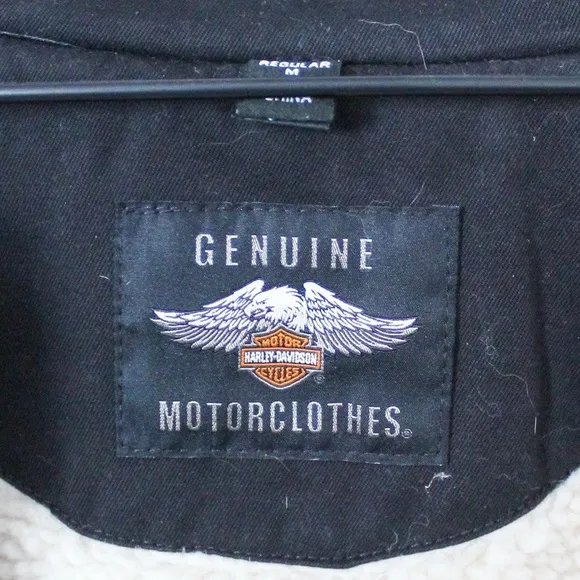 Harley Davidson Men’s Sherpa Lined Cotton Riding Jacket Medium