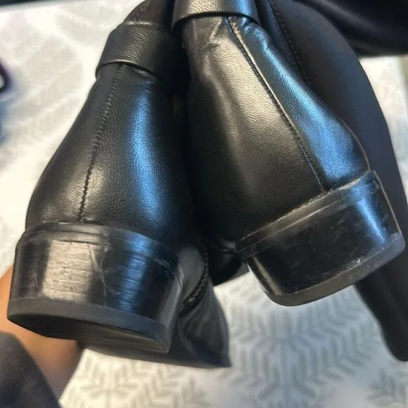 Michael Kors Women’s Hamilton Black leather riding boots - 6.5