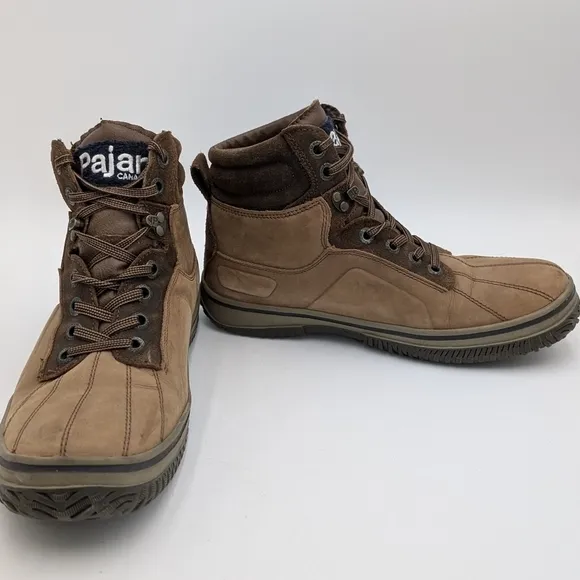 Pajar Canada Genaro Men’s Brown Fur Lined Waterproof Snow Boots Size 9-9.5 EUC