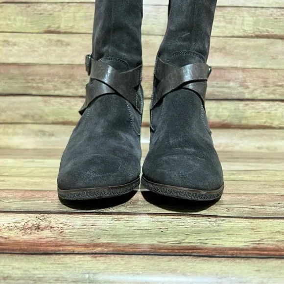 Paul Green Grey Suede Wedge Boots