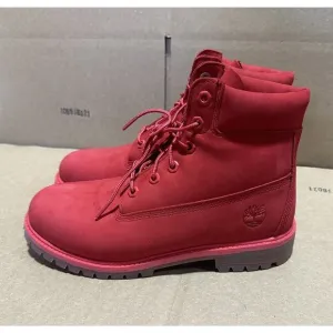 Timberland 50th Anniversary Edition Premium 6&quot; Red Waterproof Boot Youth Sz 7