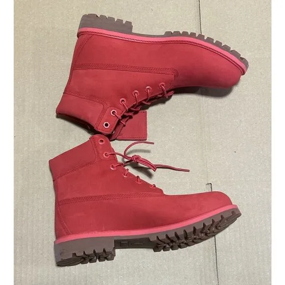 Timberland 50th Anniversary Edition Premium 6&quot; Red Waterproof Boot Youth Sz 7
